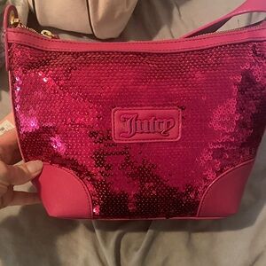 Juicy Couture blank canvas hobo Pink Sequin Women's Bag